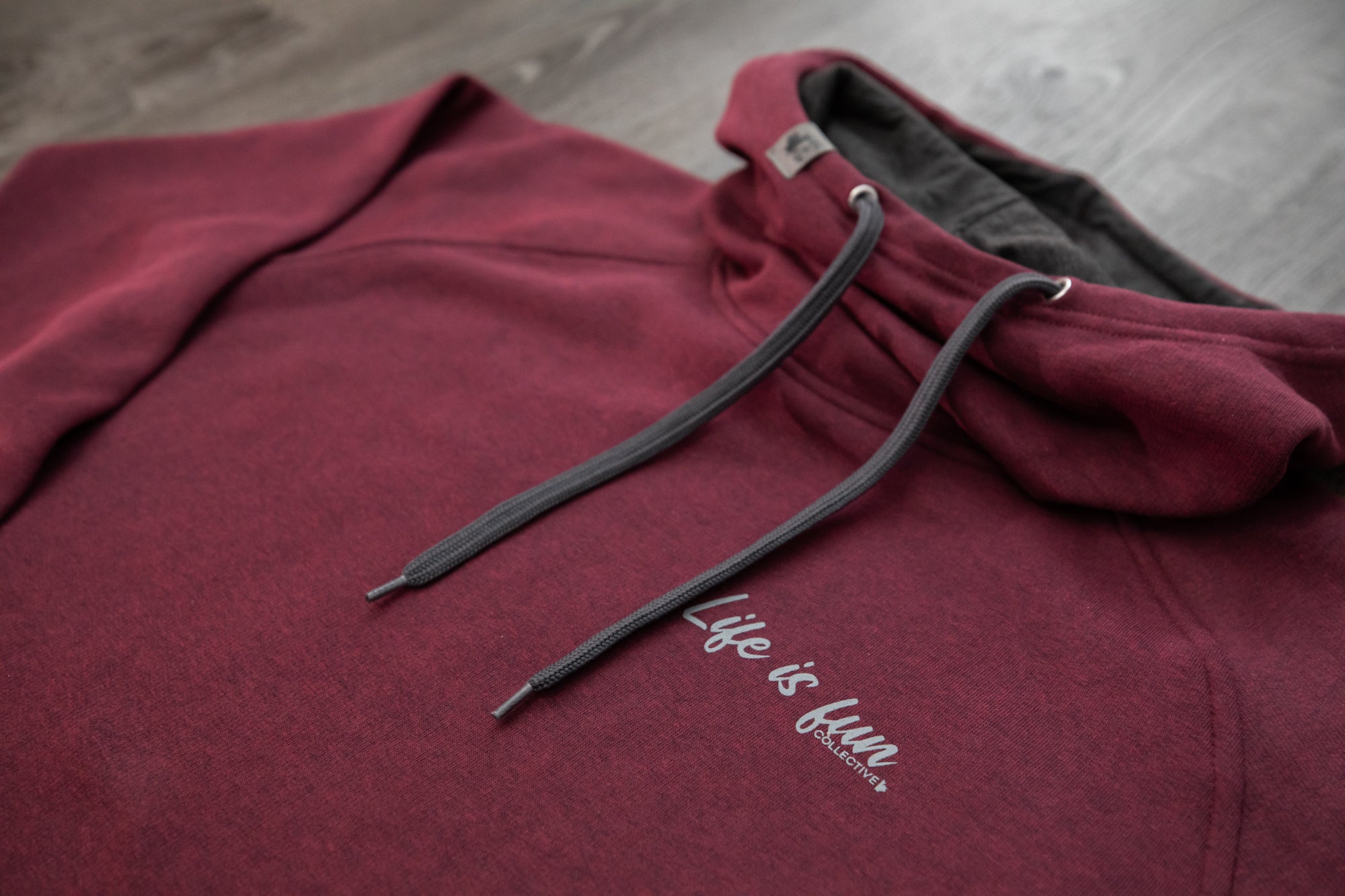 Ladies Scuba Neck Hoodie // Burgundy