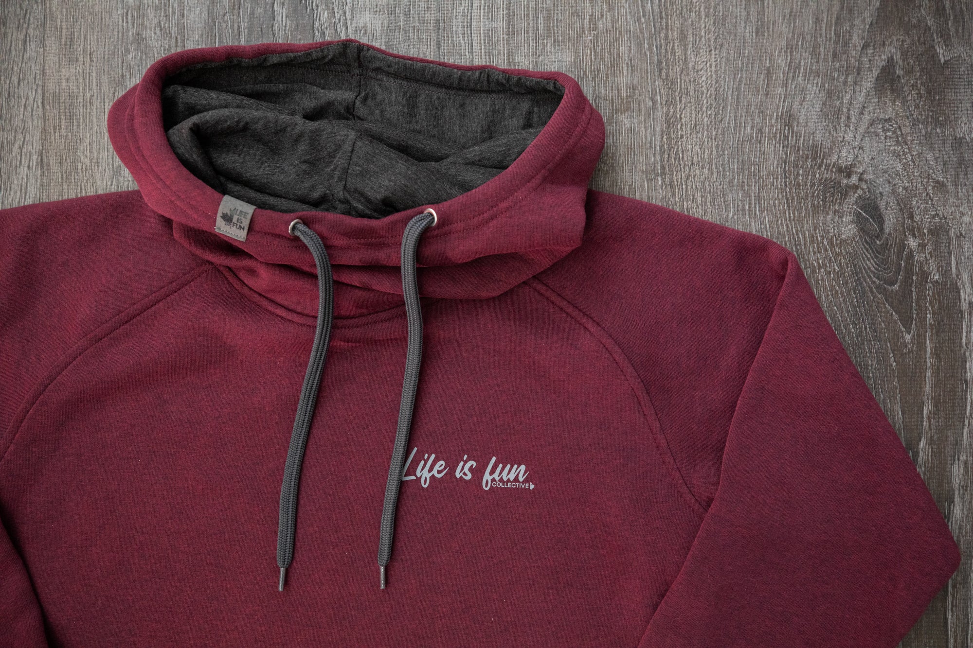 Ladies Scuba Neck Hoodie // Burgundy