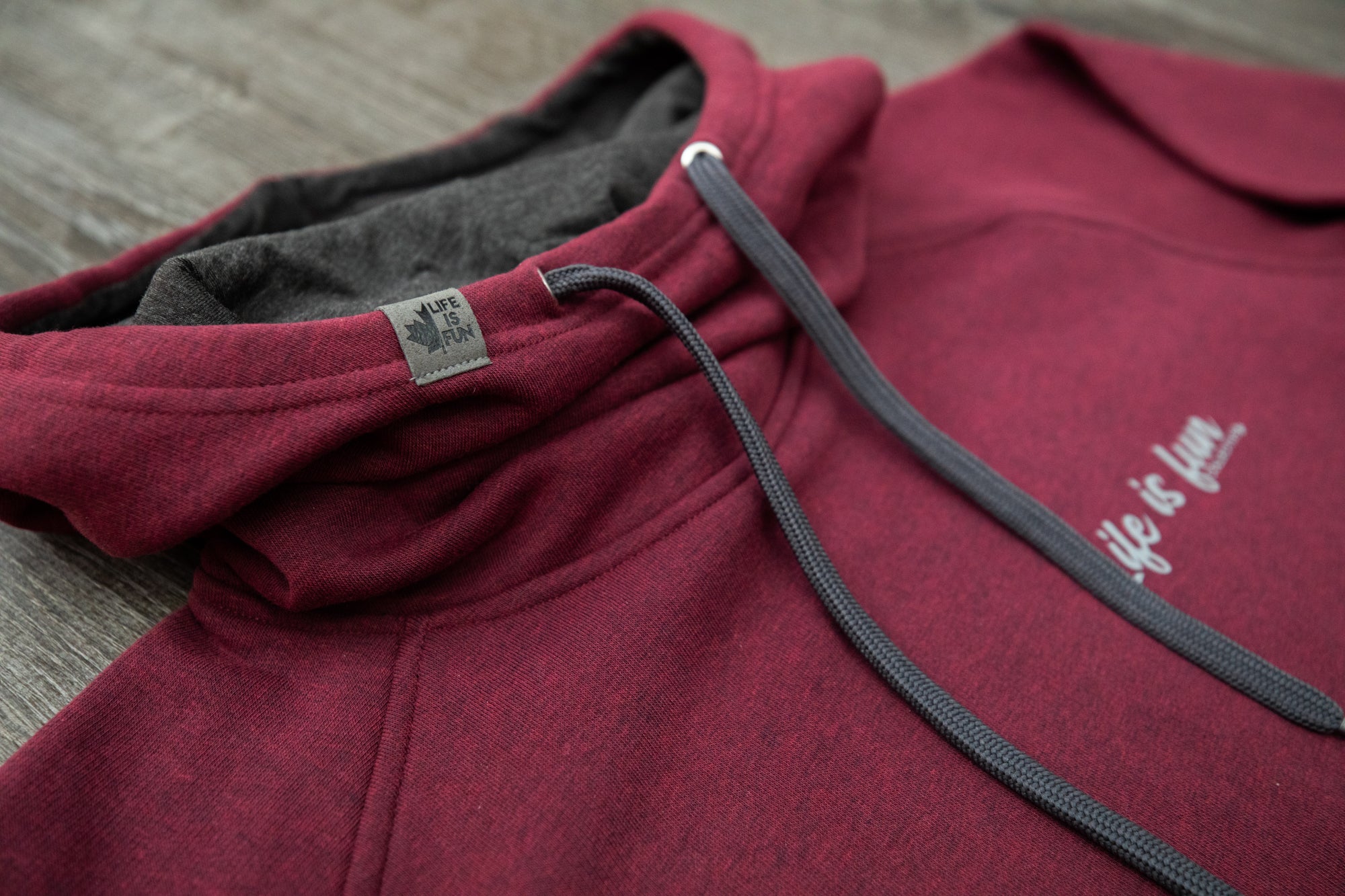 Ladies Scuba Neck Hoodie // Burgundy