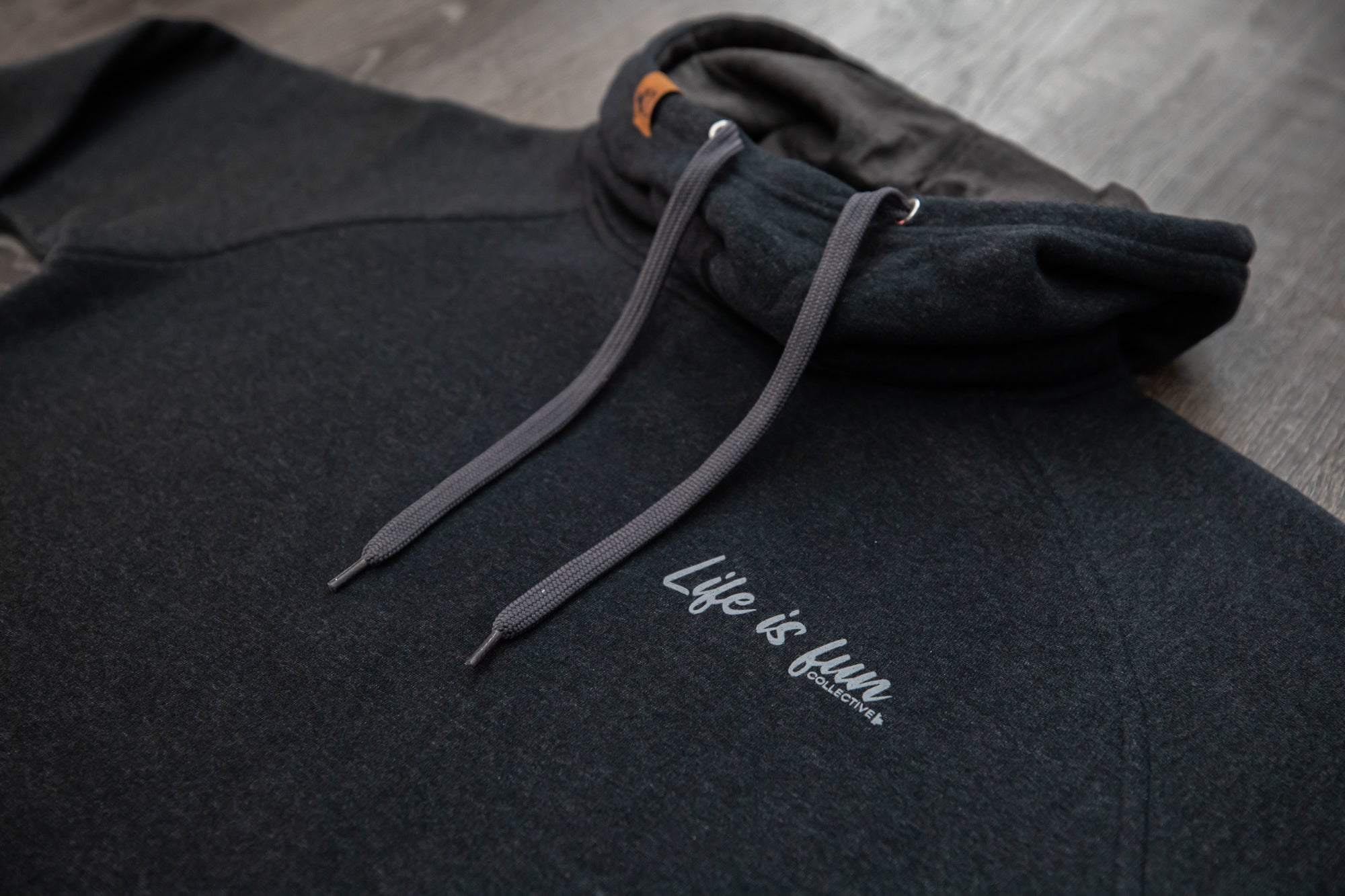 Ladies Scuba Neck Hoodie // Black