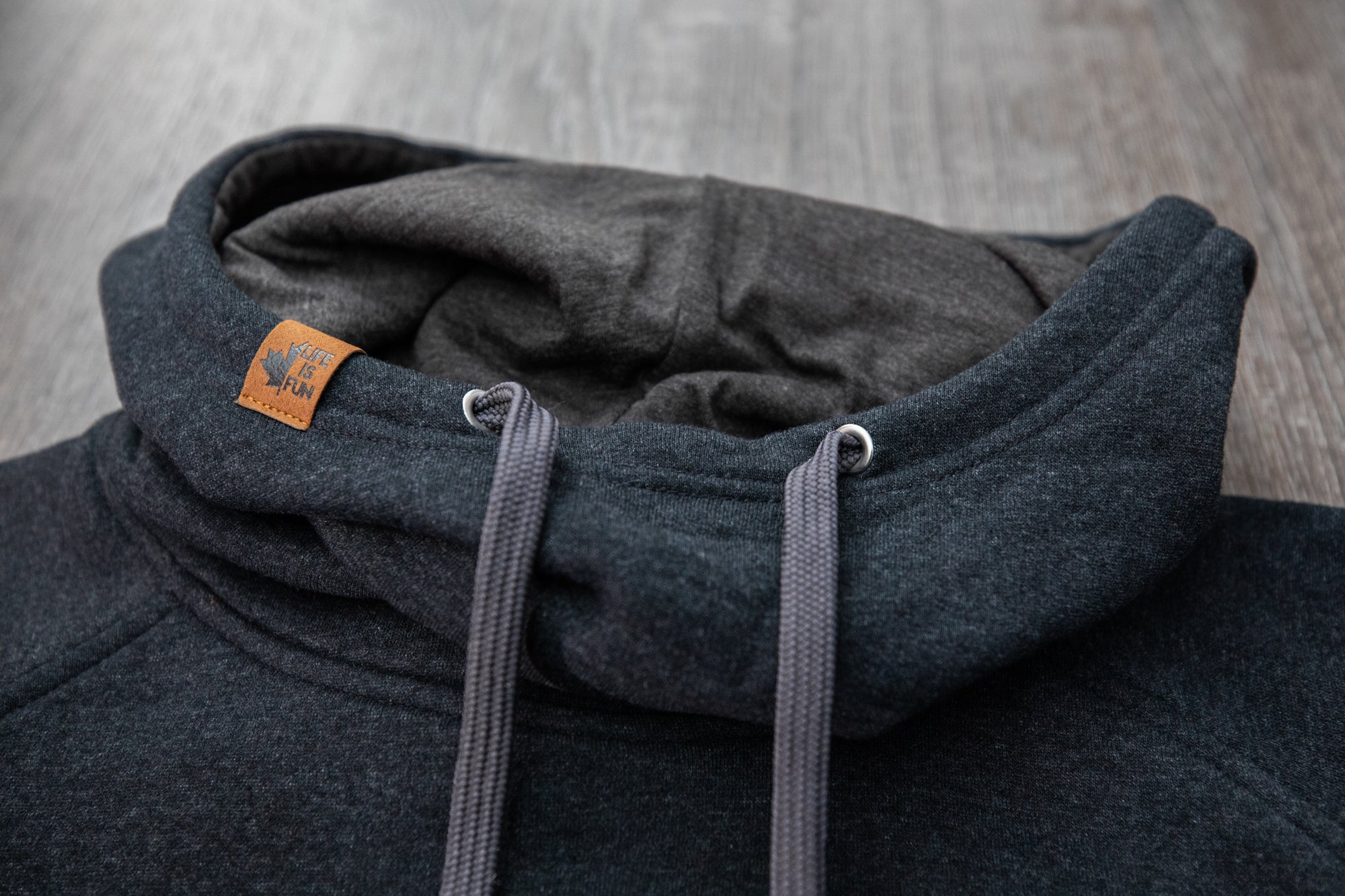Ladies Scuba Neck Hoodie // Black