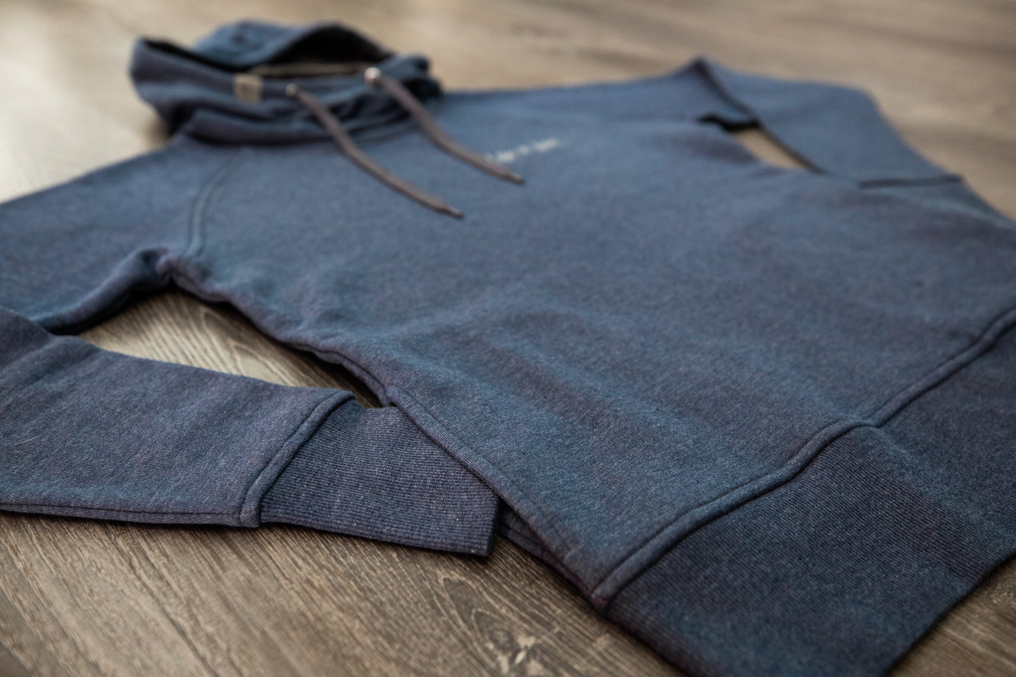 Ladies Scuba Neck Hoodie // Blue