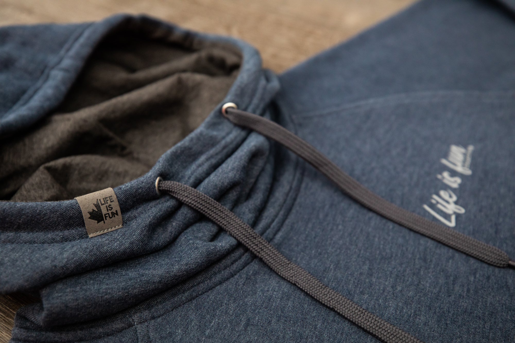 Ladies Scuba Neck Hoodie // Blue