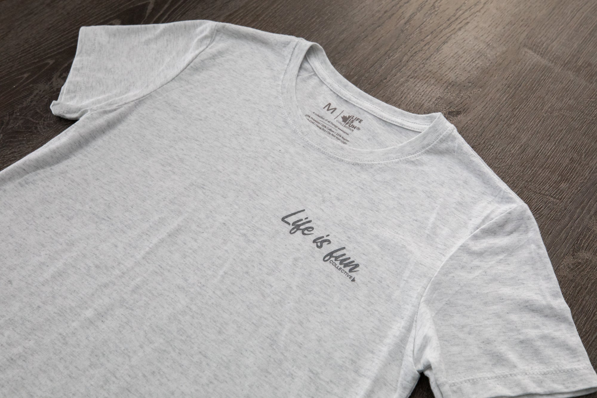 Ladies Triblend T-shirt // Script Logo - Light Grey
