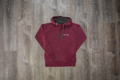 Ladies Scuba Neck Hoodie // Burgundy