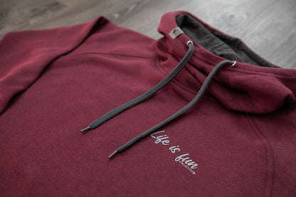 Ladies Scuba Neck Hoodie // Burgundy