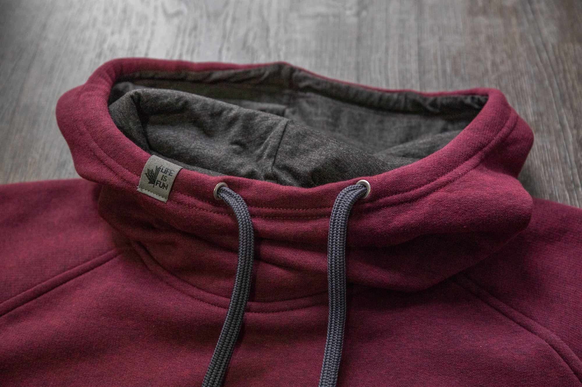 Ladies Scuba Neck Hoodie // Burgundy