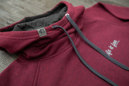 Ladies Scuba Neck Hoodie // Burgundy