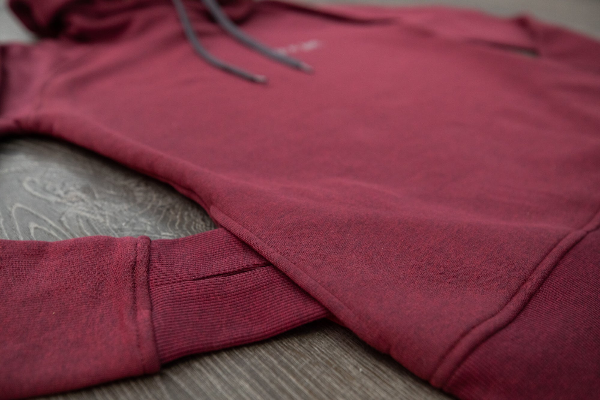 Ladies Scuba Neck Hoodie // Burgundy