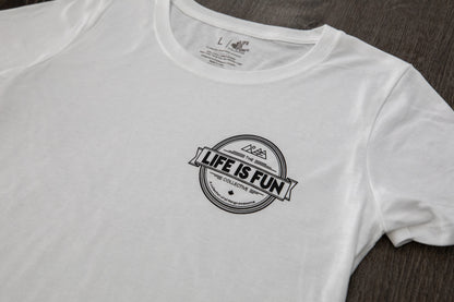 Ladies Ultimate T-shirt // Crest Logo - White