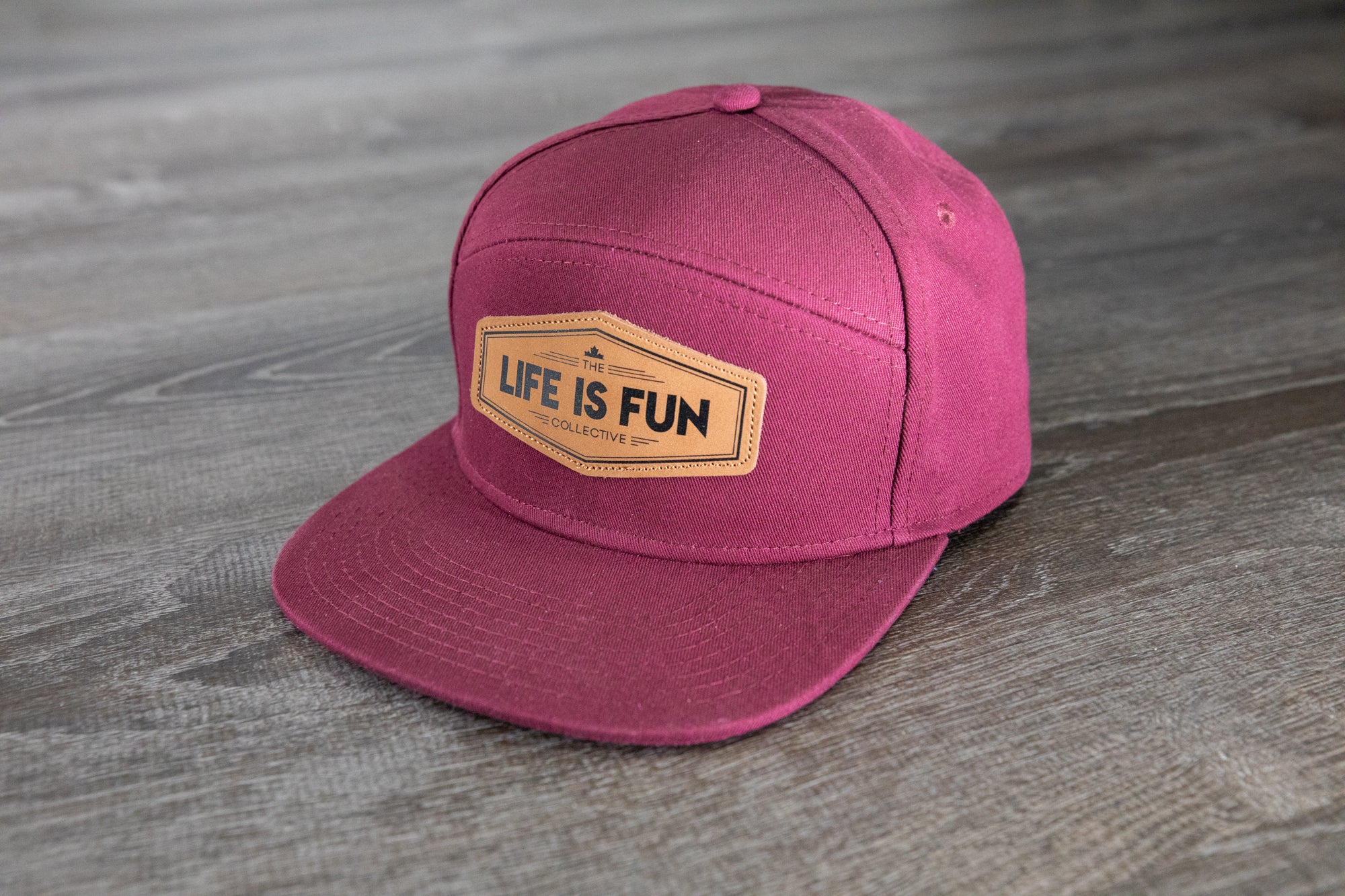 6 Panel Snapback // Burgundy