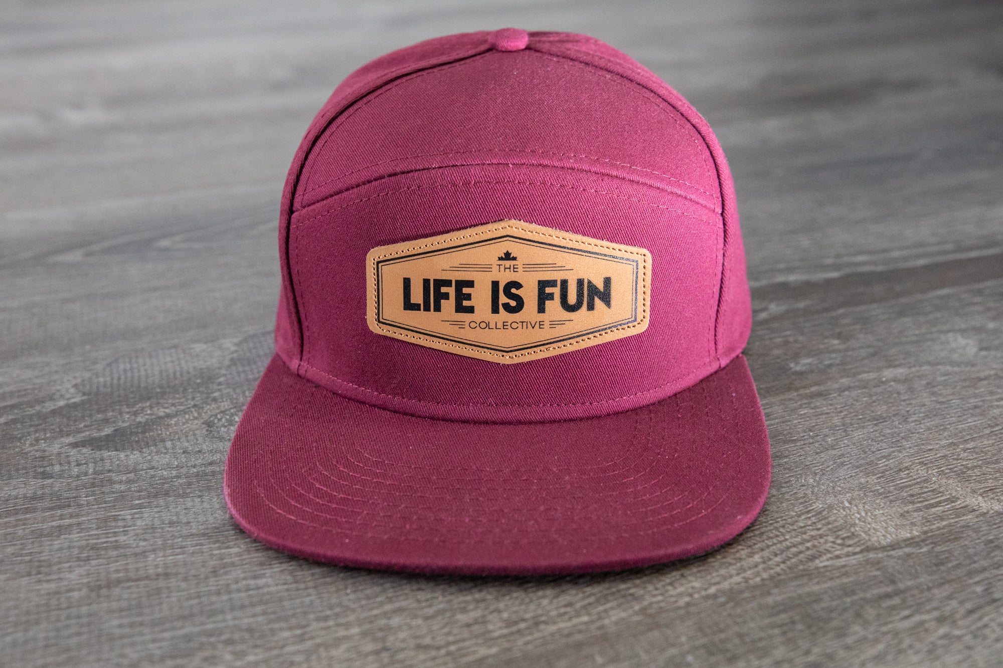 6 Panel Snapback // Burgundy