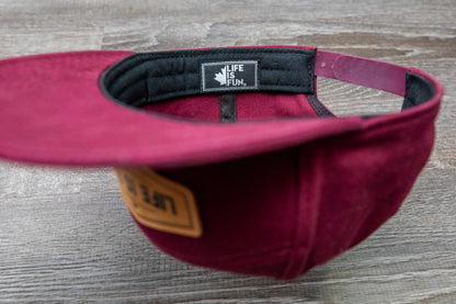 6 Panel Snapback // Burgundy
